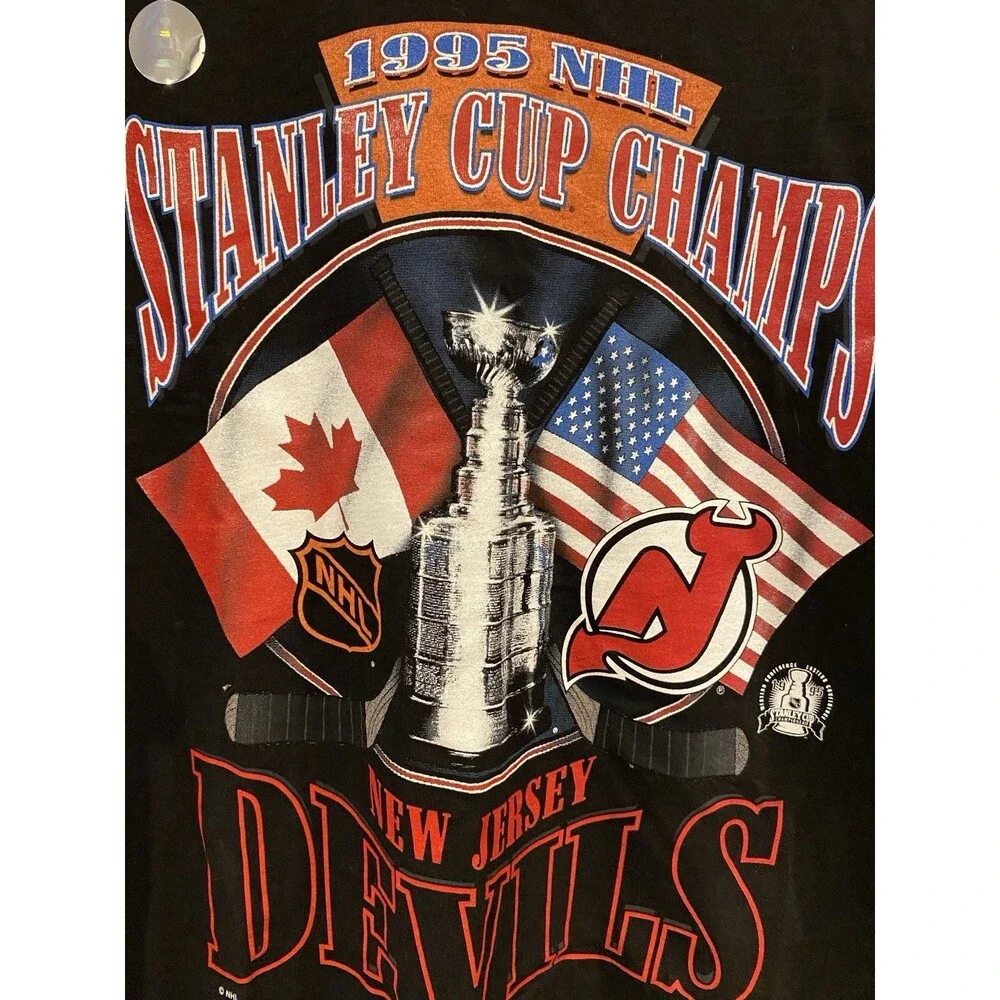 BNWT Starter 1995 NHL New Jersey Devils Stanley Cup T Shirt Size XL Hockey